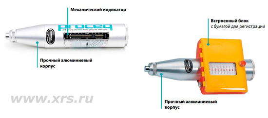 Молоток Original Schmidt тип N/L (слева) и тип NR/LR (справа)