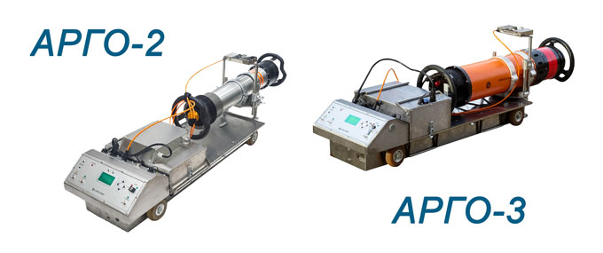 Варианты исполнения рентгенографического кроулера АРГО (АРГО-2, АРГО-3)
