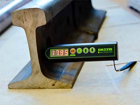 Измерение наименьшей толщины железнодорожного рельса