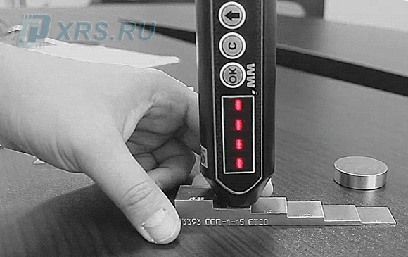 Электомагнитно-акустический толщиномер ЕМ2210 производит измерения автоматически