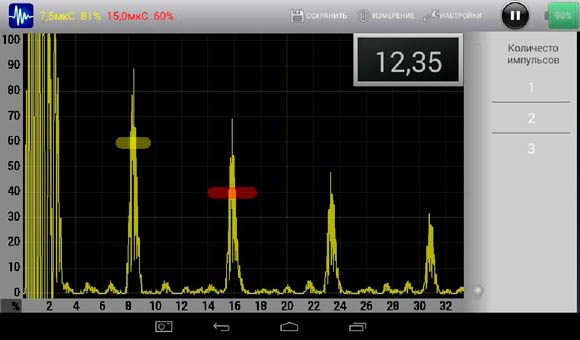 Выбор количества импульсов в пачке зондирующего сигнала